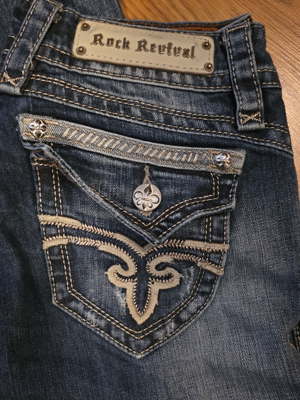 Rock Revival Gwen Easy Straight Denim Jeans Size 28